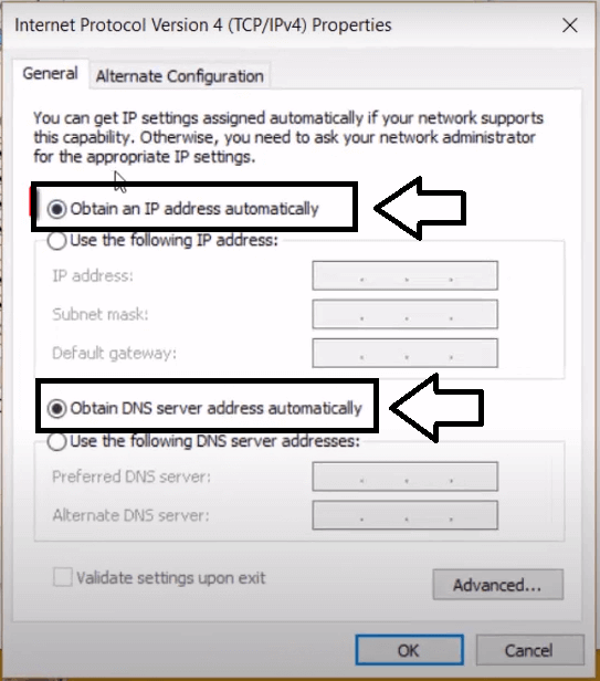 enable dhcp on windows